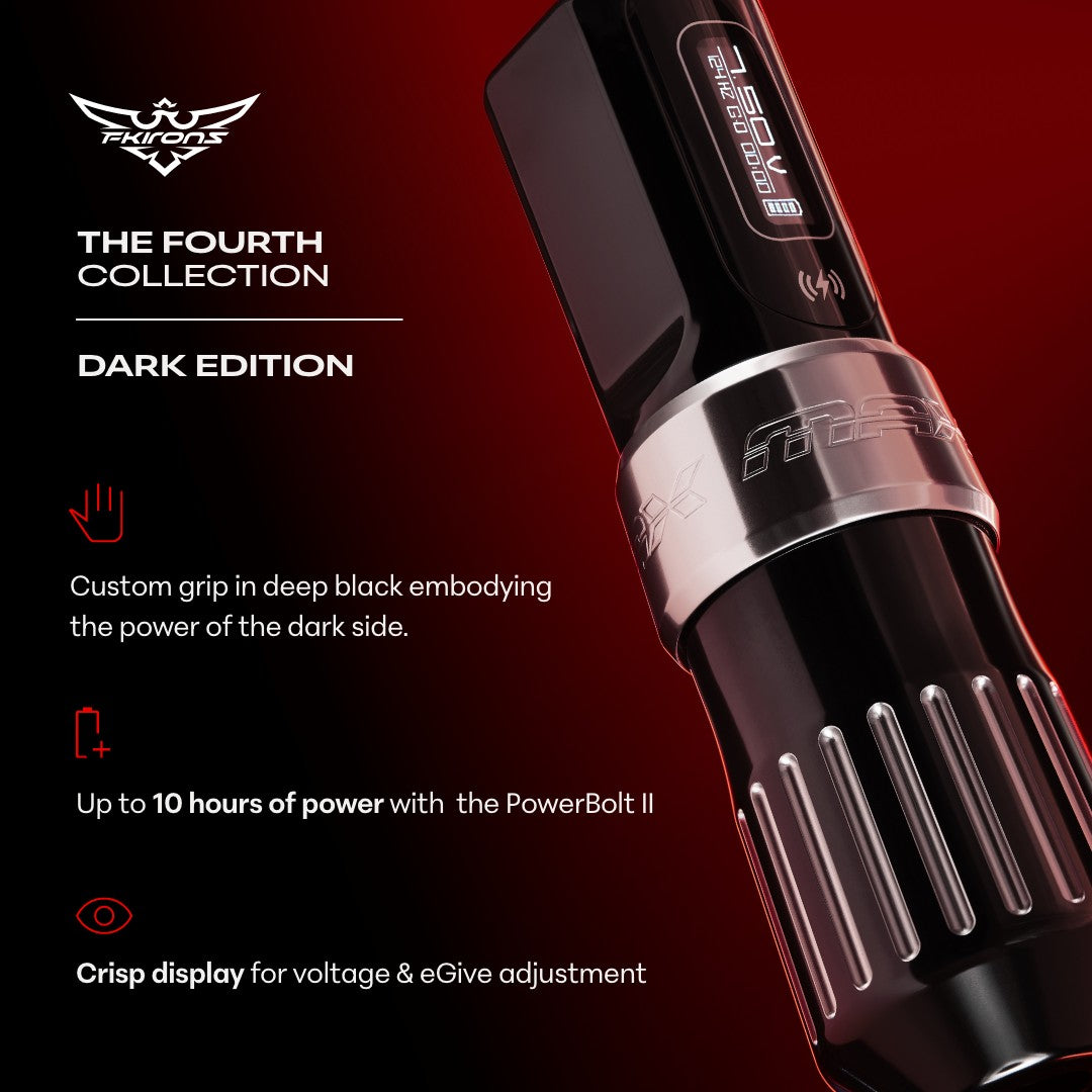 FK Irons Fourth Collection Flux Max Machine — Dark Edition - FK Irons - Precision Tattoo Machines