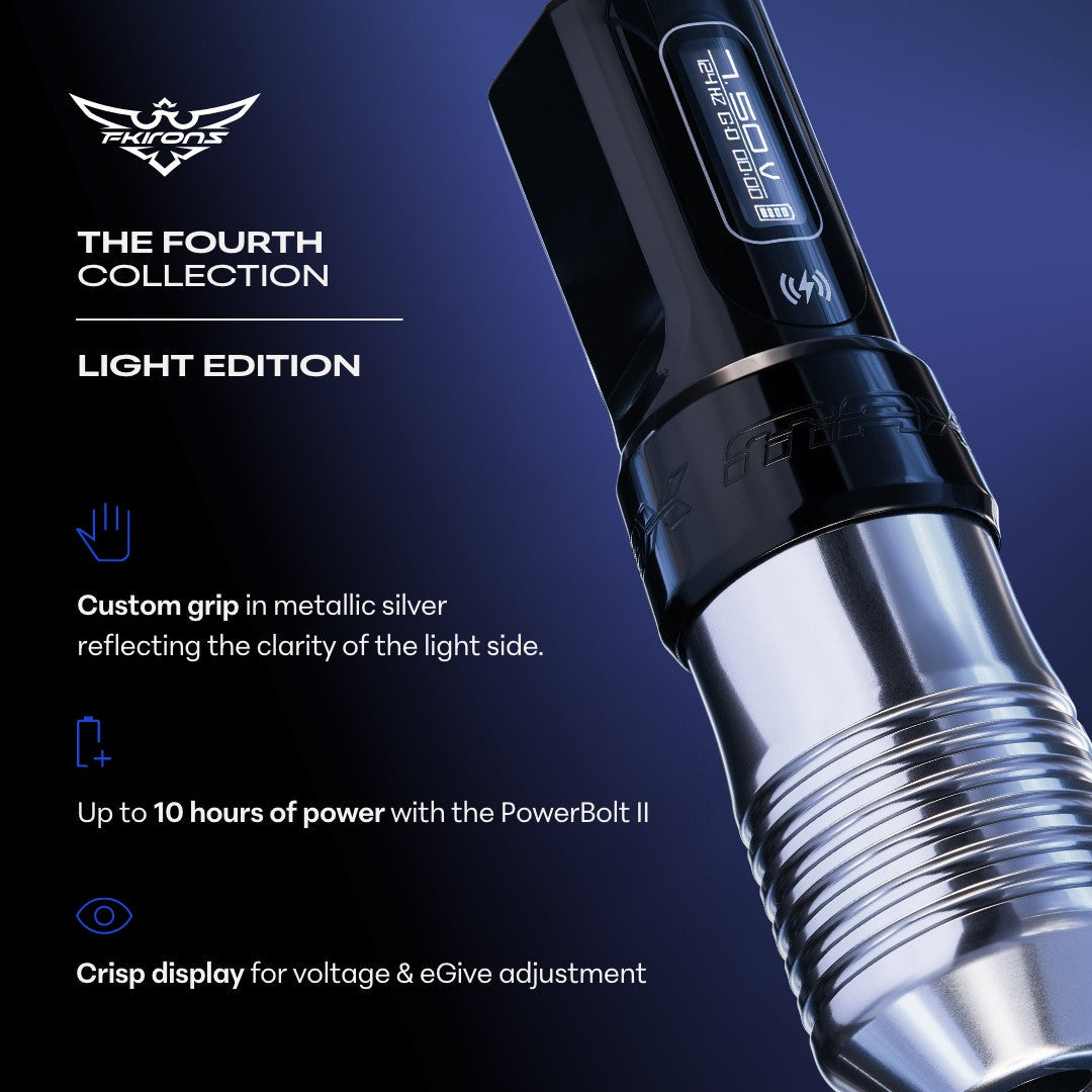 FK Irons Fourth Collection Flux Max Machine — Light Edition - FK Irons - Precision Tattoo Machines