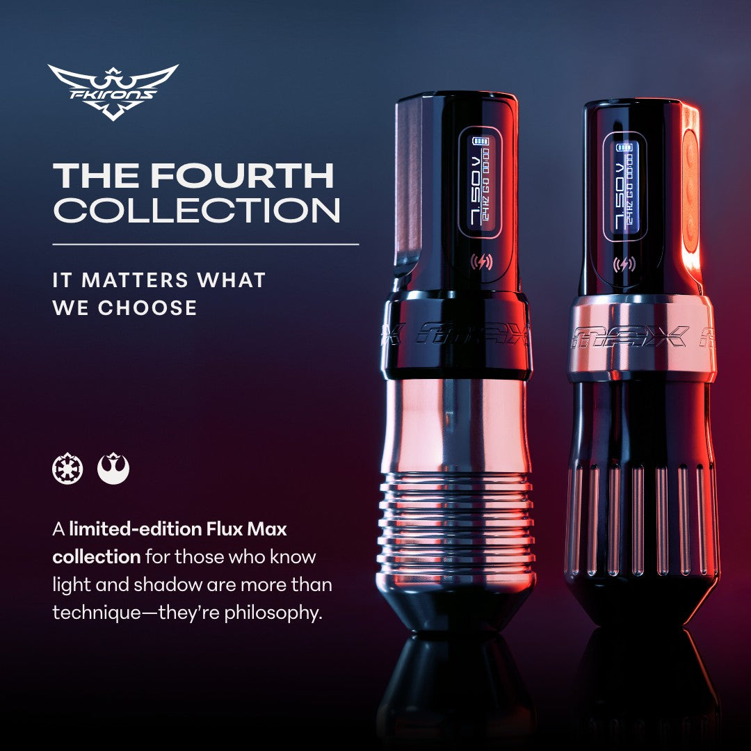 FK Irons Fourth Collection Flux Max Machine — Dark Edition - FK Irons - Precision Tattoo Machines