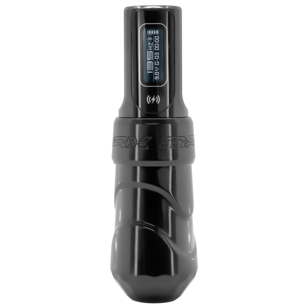 Flux Max Stealth w/ 2 PowerBolts II - FK Irons - Precision Tattoo Machines