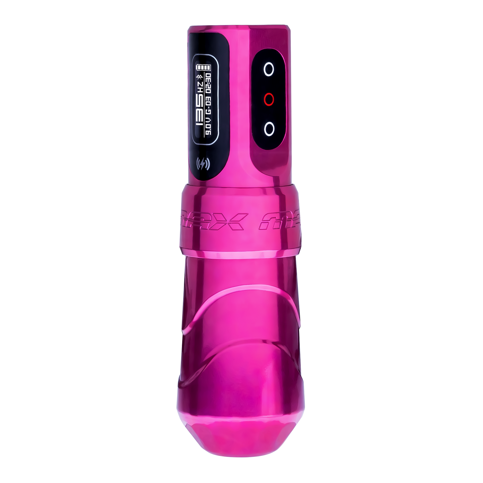 Flux Max Bubblegum w/ 2 PowerBolts II - FK Irons - Precision Tattoo Machines