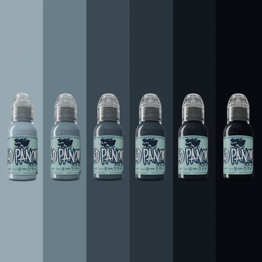 A.D. Pancho Pastel Greys Set — World Famous Tattoo Ink — Pick Size