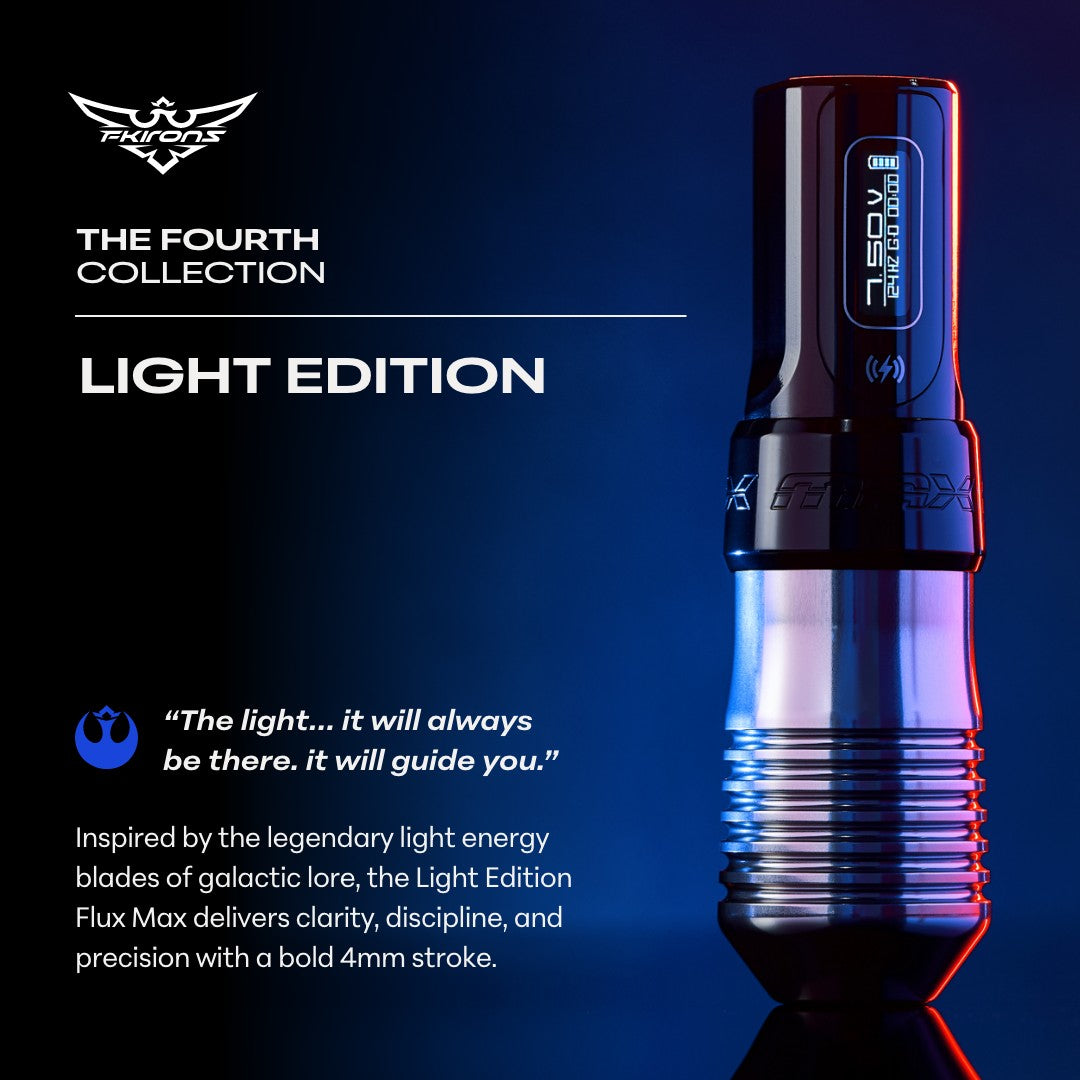 FK Irons Fourth Collection Flux Max Machine — Light Edition - FK Irons - Precision Tattoo Machines