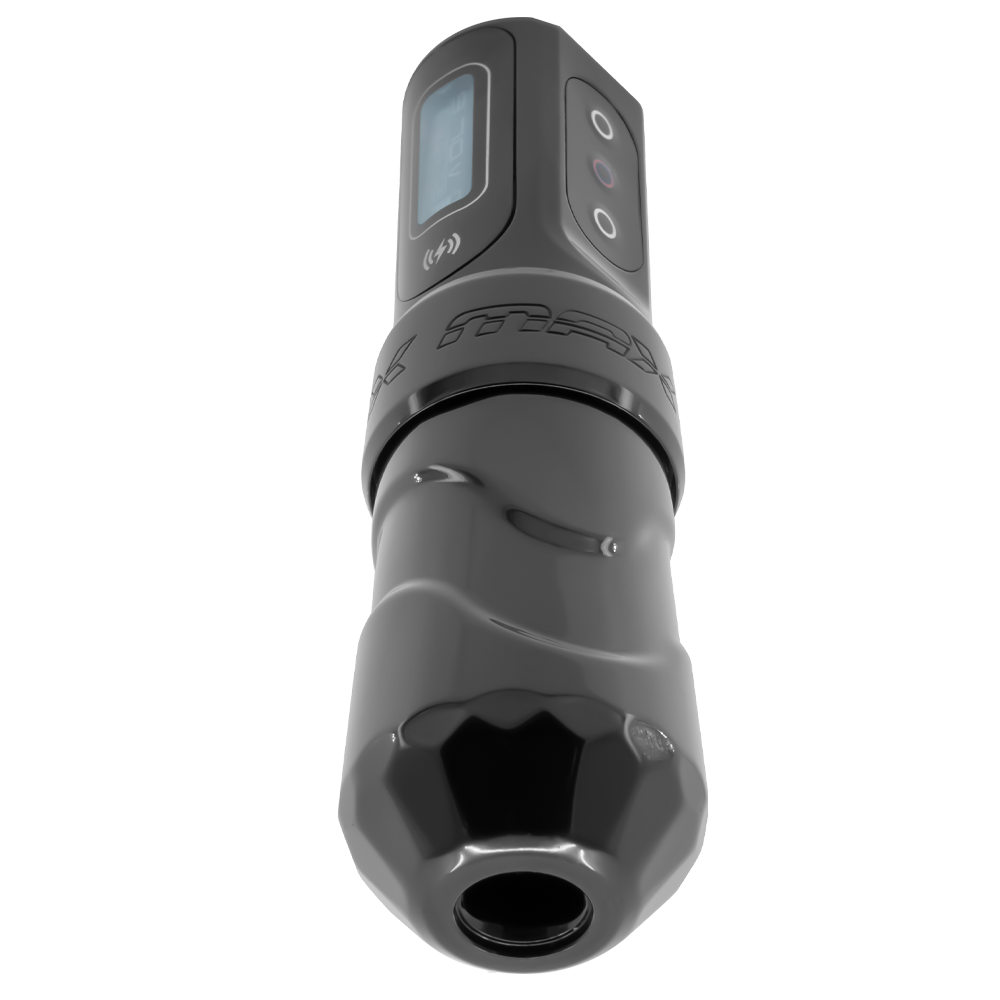 Flux Max Stealth w/ 2 PowerBolts II - FK Irons - Precision Tattoo Machines