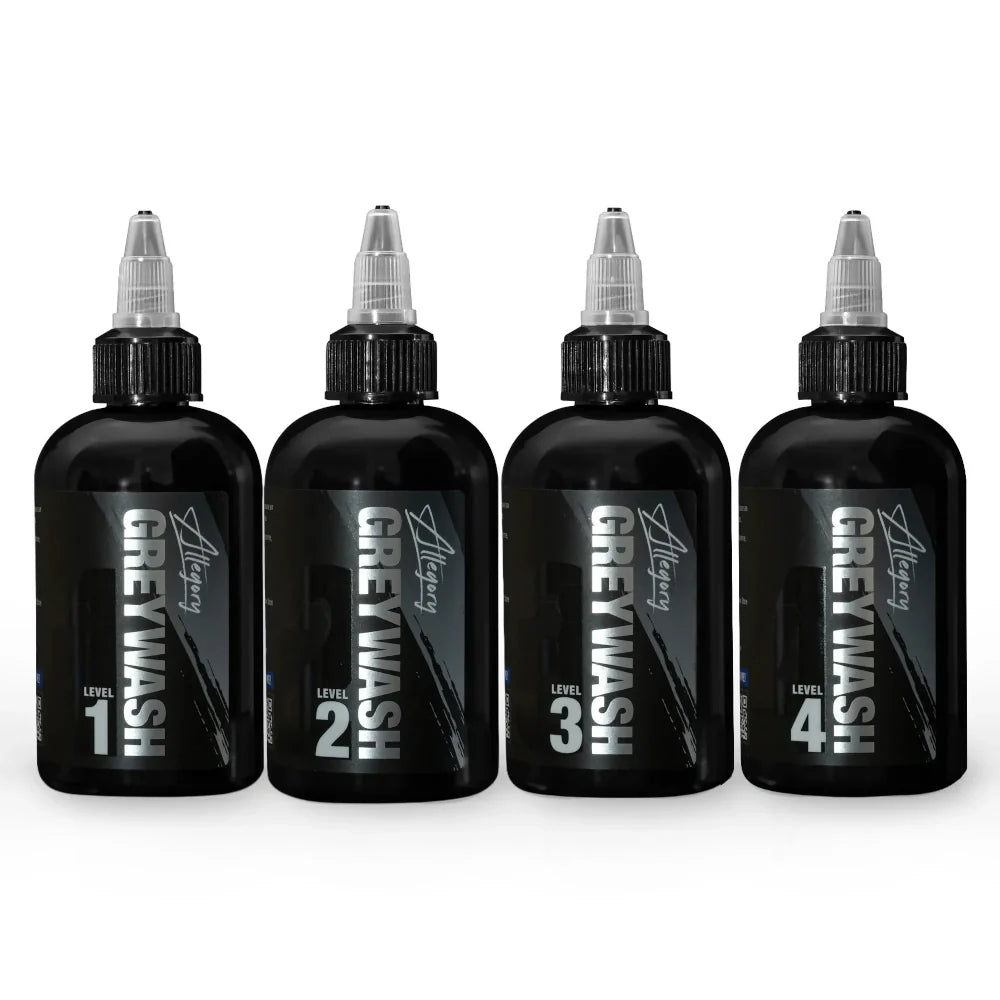 Greywash Set of 4 — Allegory Premium Tattoo Ink — Pick Size