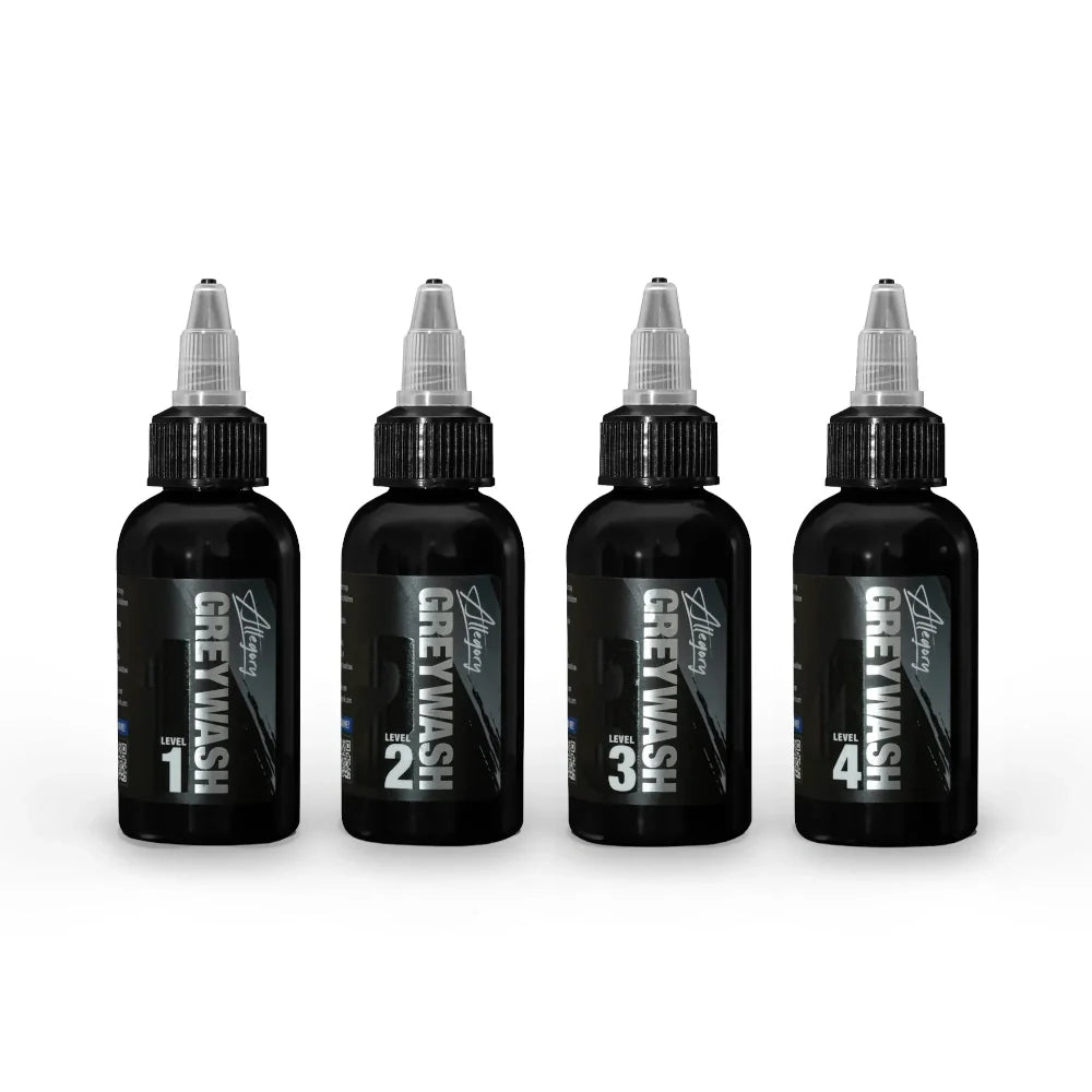Greywash Set of 4 — Allegory Premium Tattoo Ink — Pick Size