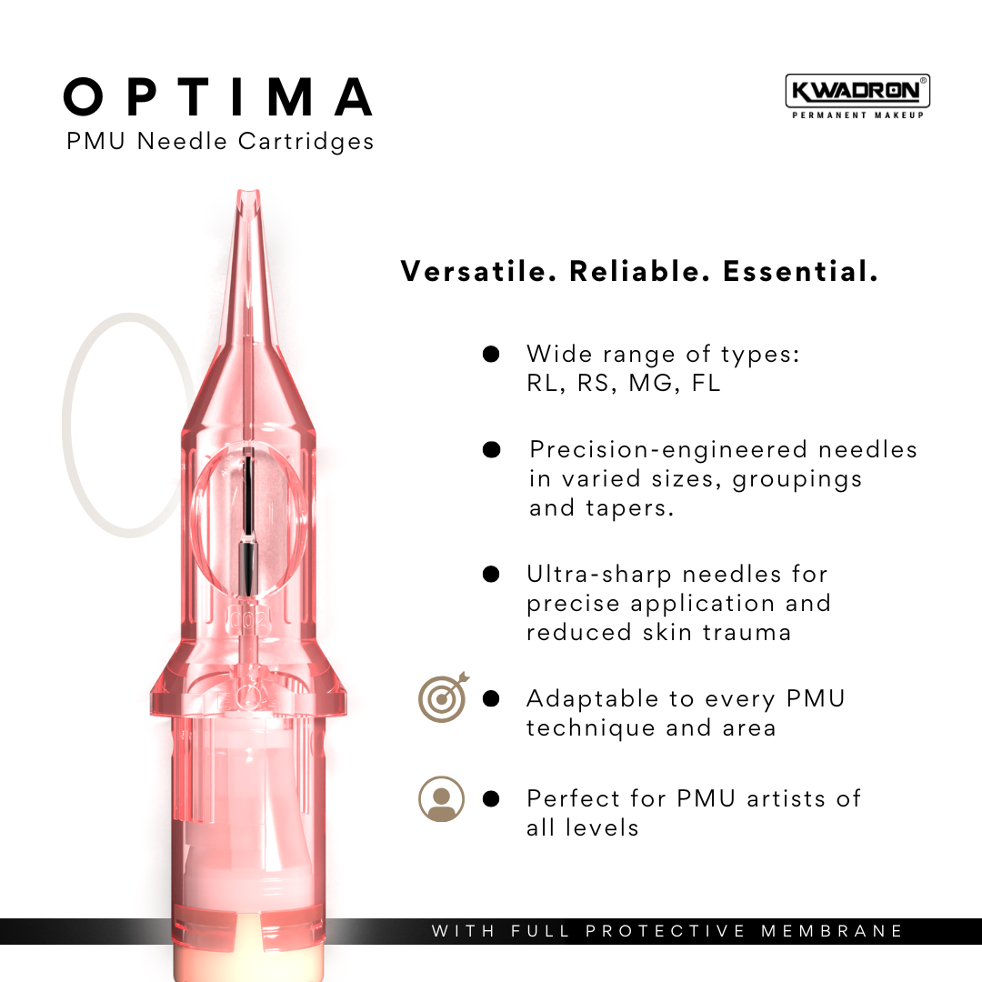 Kwadron Optima Plus PMU Cartridge Tattoo Needles — Box of 20