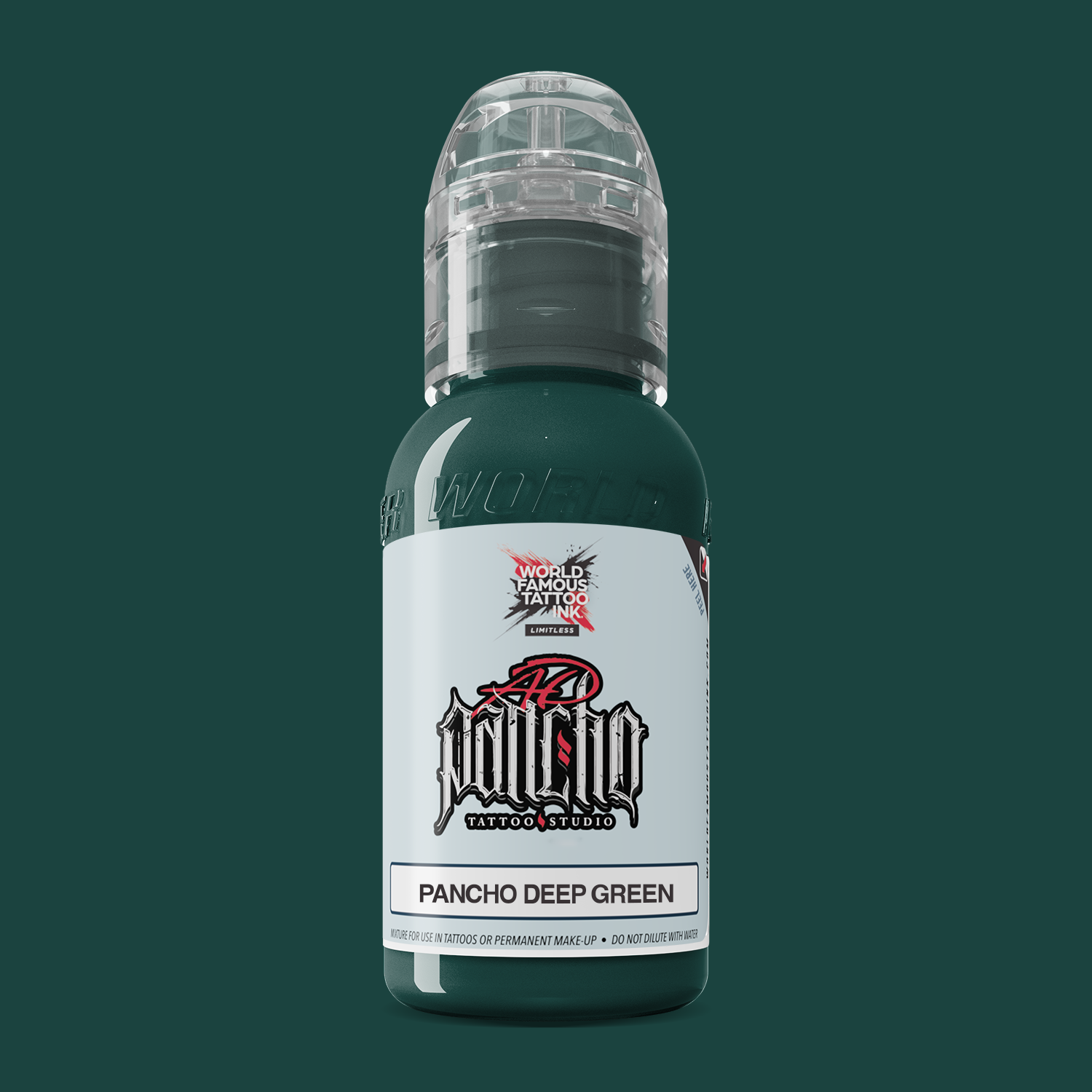 Pancho Deep Green — World Famous Tattoo Ink — Pick Size