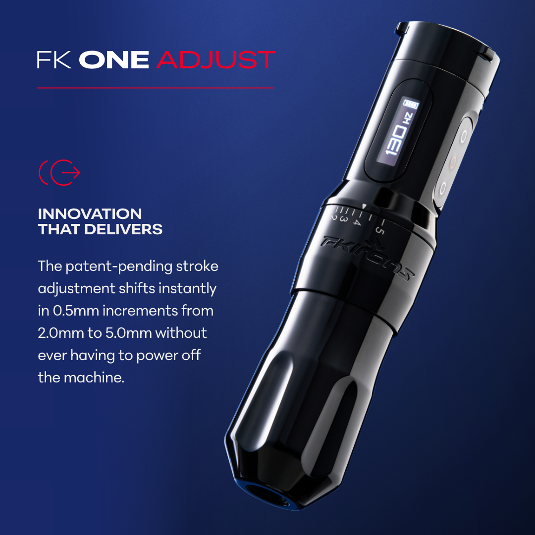 FK One Adjust Wireless Tattoo Machine - FK Irons - Precision Tattoo Machines