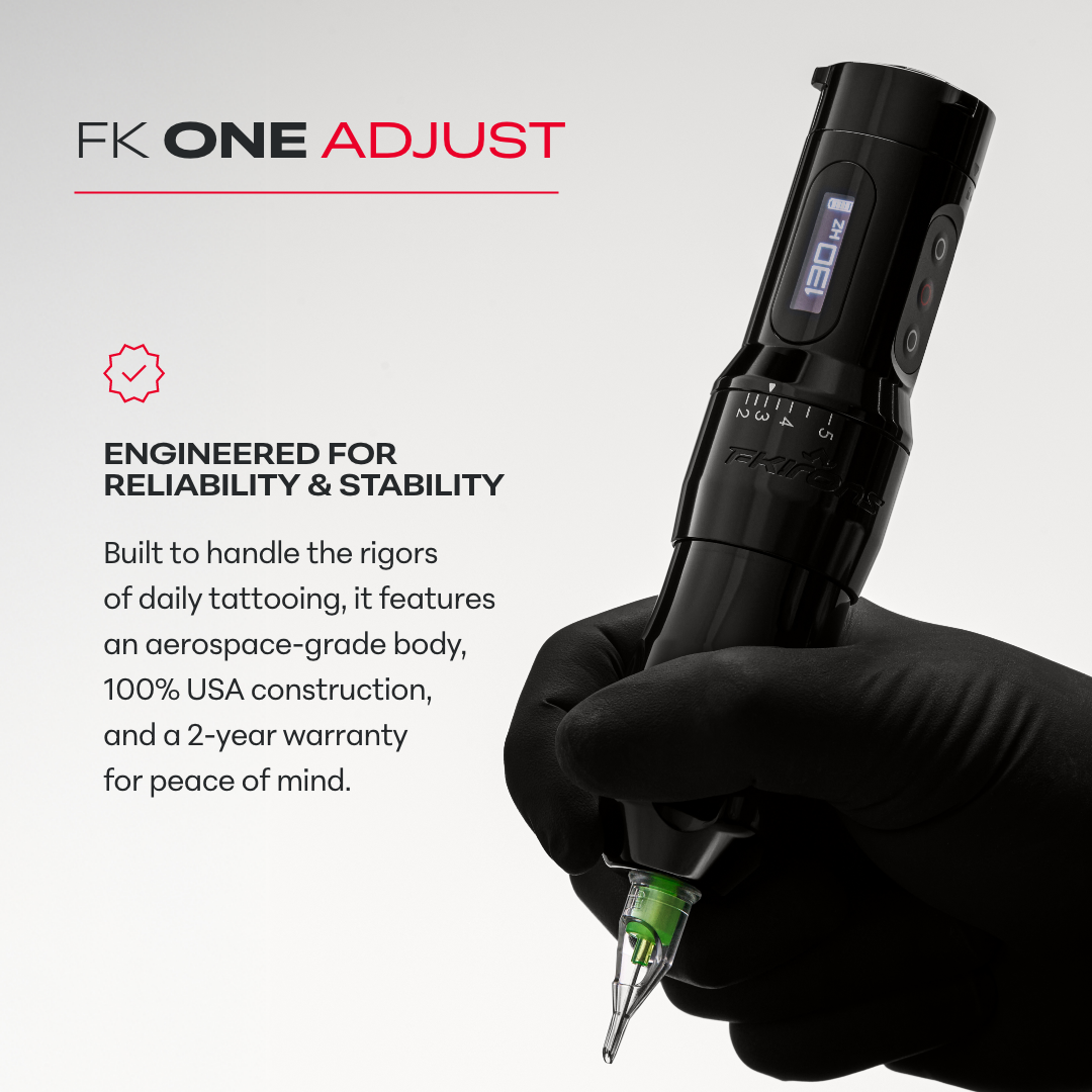 FK One Adjust Wireless Tattoo Machine - FK Irons - Precision Tattoo Machines