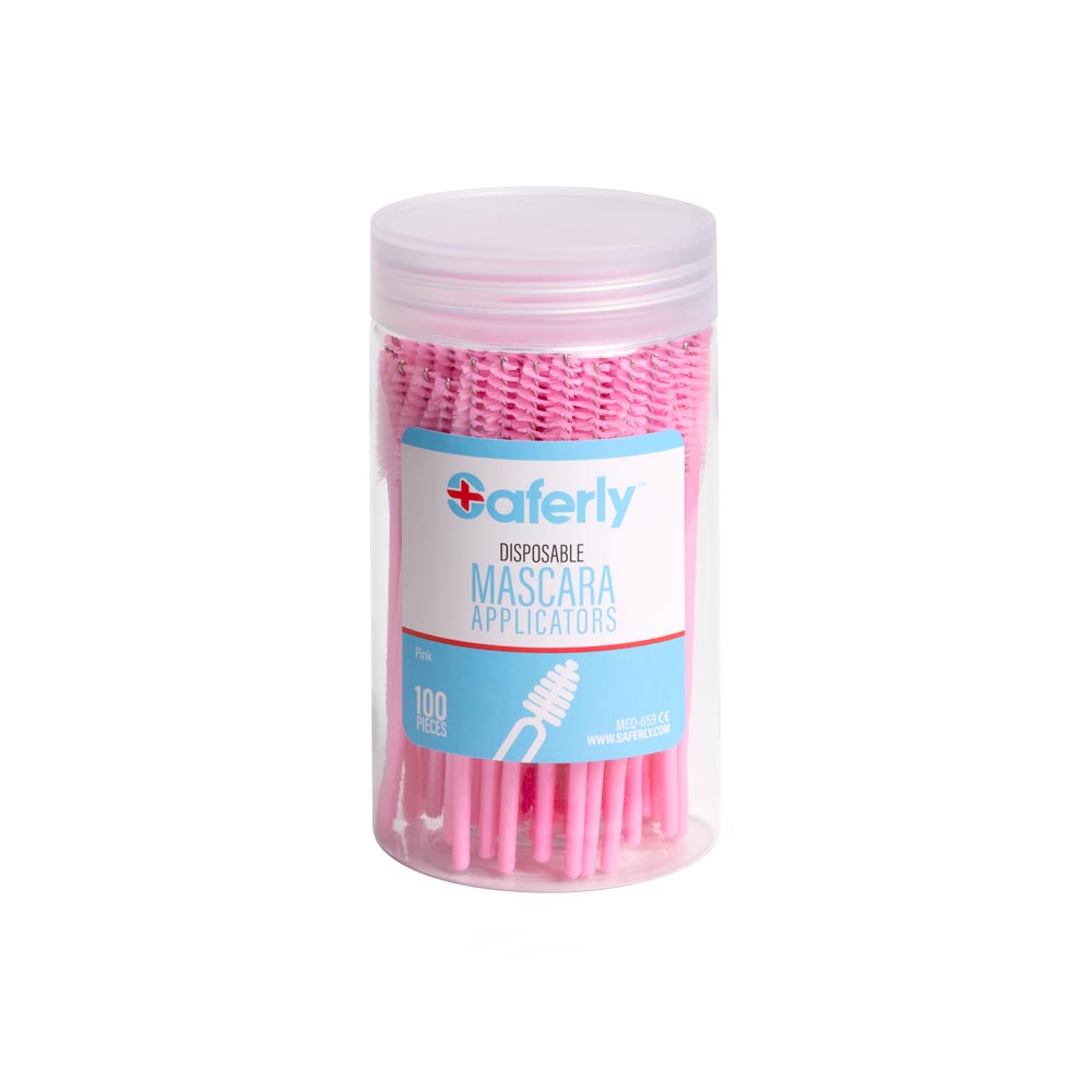 Saferly Disposable Mascara Applicators — Tub of 100